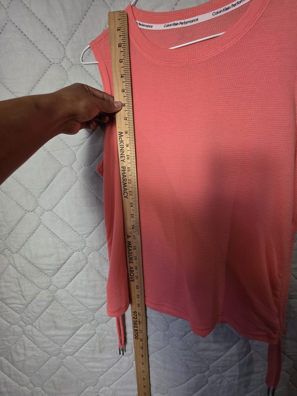 Calvin Klein Performance Coral Sleeveless Side-Tie Tank Sz M - Picture 5 of 7